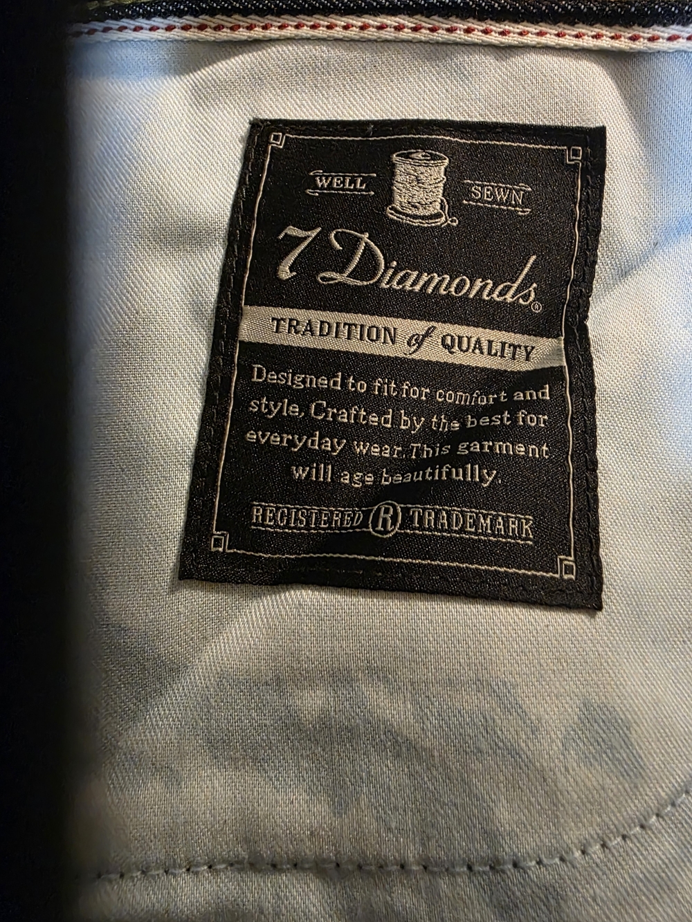 Diamonds Selvedge Denim Jeans – Size 36 – 100% Cotton – Button Fly – Heritage Ra - Picture 7 of 16